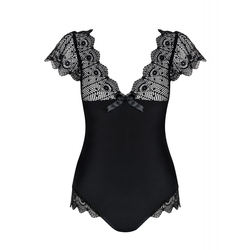 Боді Obsessive Moketta teddy S/M чорний Sex Aura Київ - фото 3