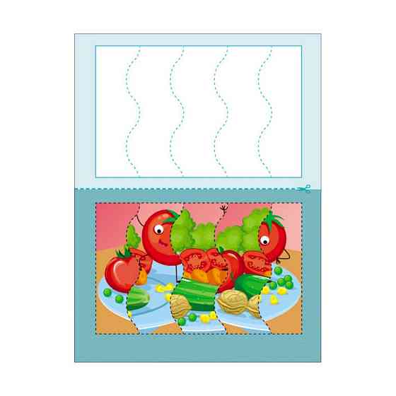 Розвиваючі зошити "Смаколики" 20409 пазли-розрізалки Вінниця