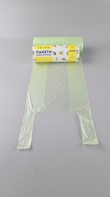 Майка фасовочная в рулоне 200шт  №22х45 (10мк)зеленая  (1 рул) Харьков - изображение 2
