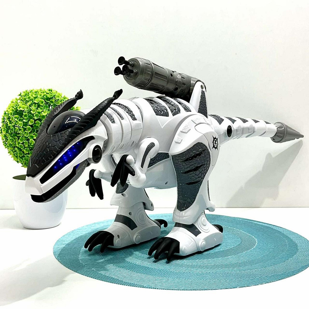 Динозавр на радіокеруванні звук світло ходить танцює рухомі деталі стріляє стрілами Біло-чорний (M 5474) Чернігів - фото 1