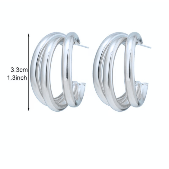 Серьги набор 5 пар в различных дизайнах серебристые,женская бижутерия серьги комплект из цинкового сплава Каменец-Подольский