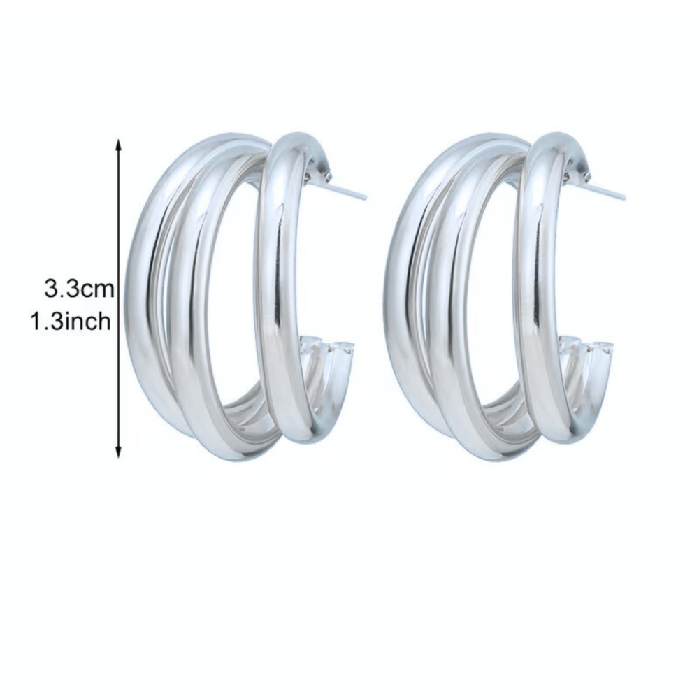 Серьги набор 5 пар в различных дизайнах серебристые,женская бижутерия серьги комплект из цинкового сплава Каменец-Подольский - изображение 3