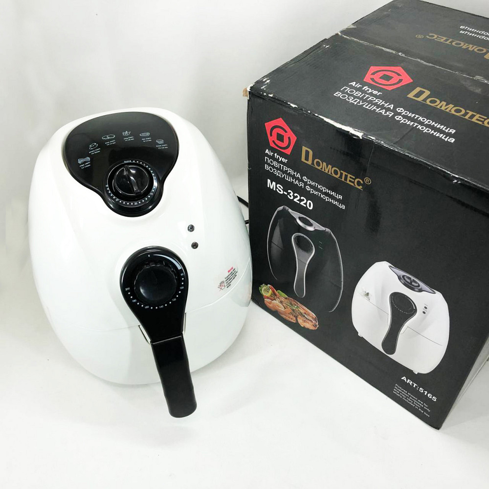 Картопля фрі без рослинної олії Domotec MS-3220 1300 W 4, 5 л, Аерогриль з механічним управлінням VB-50 Львів - фото 3