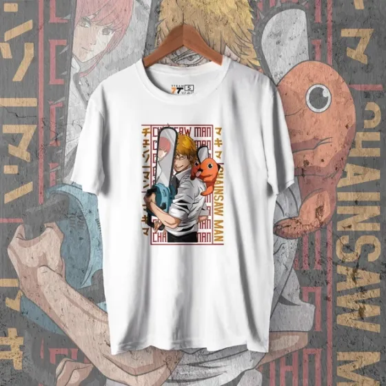 Футболка для подростка мальчика с принтом Человек Бензопила Денджи і Почіта WE Размер 160 Anime10469 Днепр