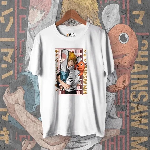 Футболка для подростка мальчика с принтом Человек Бензопила Денджи і Почіта WE Размер 160 Anime10469 Днепр - изображение 1