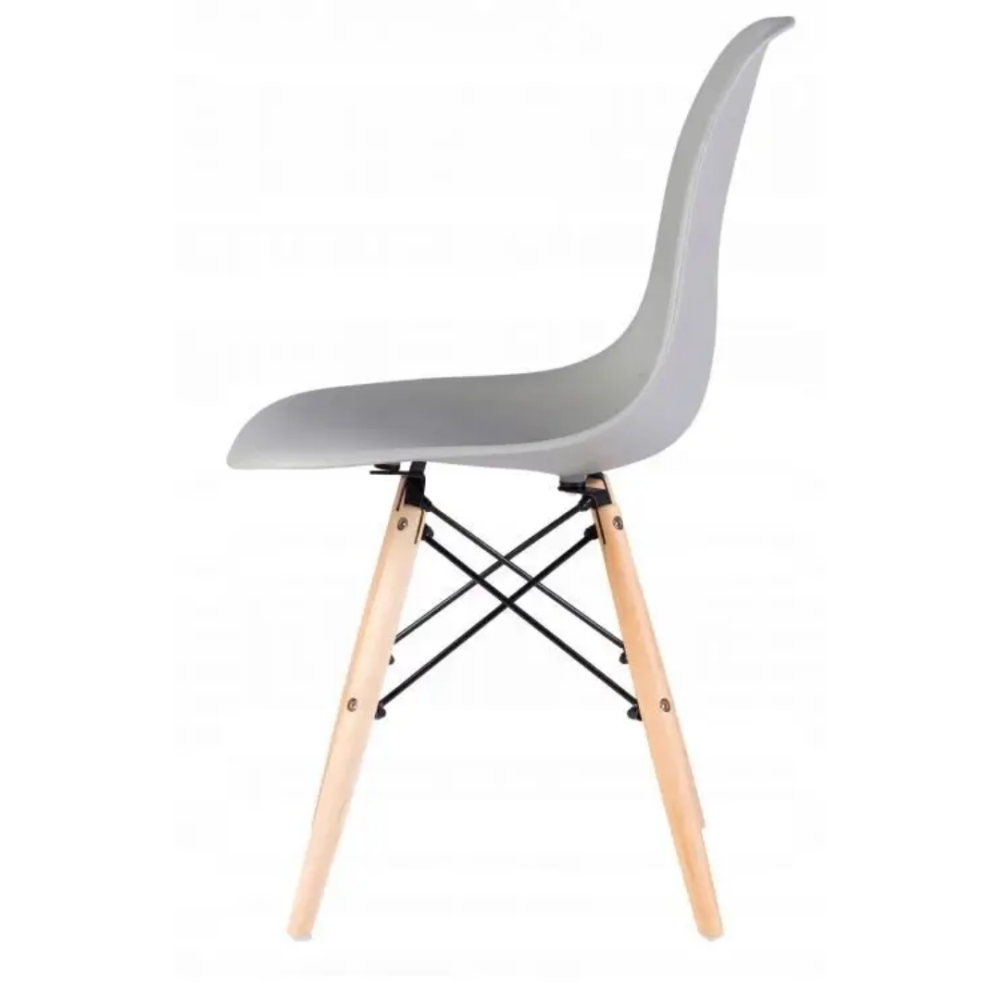 Стілець Eva Jumi у скандинавському стилі з дерев'яними ніжками білий Київ - фото 6