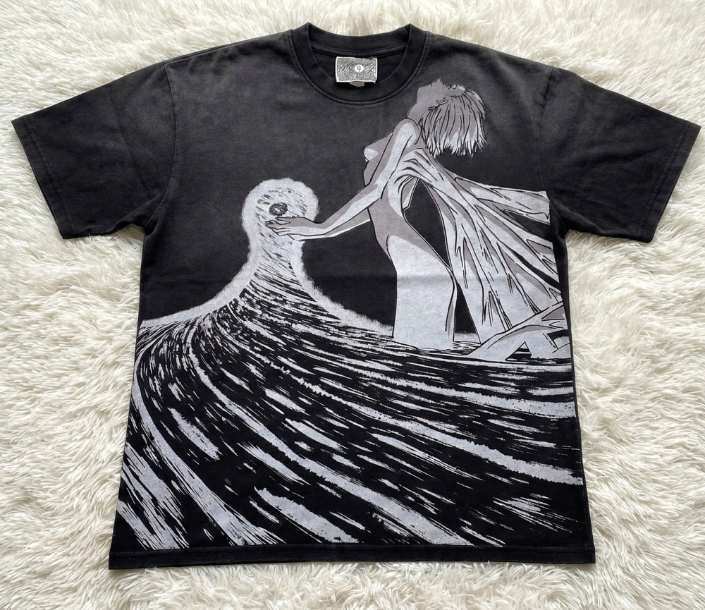 Футболка з принтом аніме Євангеліон Реі Айанамі Тхірд оверсайз (S/M/L) Черний Дніпро - фото 1