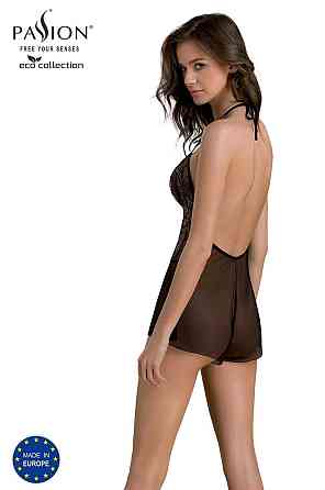 Боді Passion LEAFA BODY black, XXL/XXXL на зав'язках, м'яка чашка, низ у вигляді шортиків Sex Aura Київ