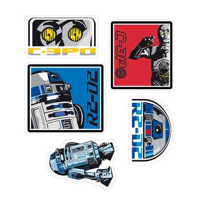 Стікер-наклейка ABYstyle Star Wars — R2-D2/C3PO 16х11 см / 2 аркуші (ABYDCO160) Вінниця