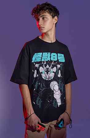 Футболка аниме Каиджу Но Мина Схиро оверсайз (S/M/L) Черний AnimeJ1010 Днепр
