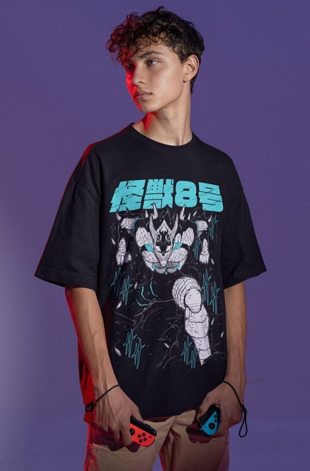 Футболка з аніме принтом Каіджу Но Міна Схіро оверсайз (S/M/L) Чорний AnimeJ1010 Дніпро - фото 3