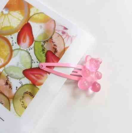 Бижутерия мишки заколка, розовая, размер мишки 3см*1,5см Киев