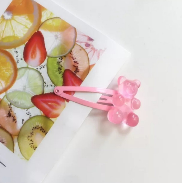 Бижутерия мишки заколка, розовая, размер мишки 3см*1,5см Киев - изображение 1