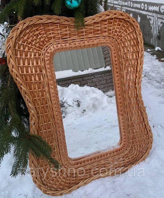 Зеркало плетеное квадратное в прихожую Киев - изображение 3