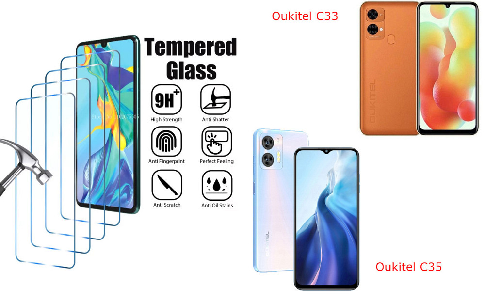 Захисне скло ArmorGlass для Oukitel C33, Oukitel C35 – стійке до подряпин та ударів Київ - фото 1