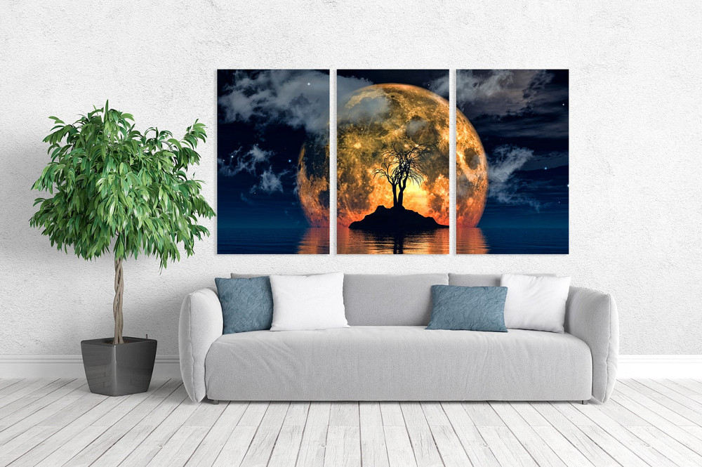 Модульная картина в гостиную / спальню  Місяць    ART-128_3A Киев - изображение 2