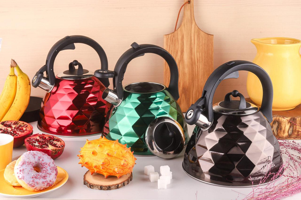 Чайник Свистящий 3.0 Літр. для всіх видів плит, три кольори, індукційне дно, нержавіюча сталь Одеса - фото 1