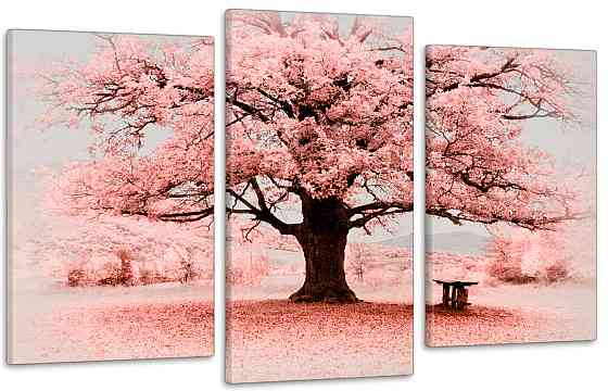 Модульная картина в гостиную / спальню   Рожеве дерево    Art-732_3 100x150 см Київ