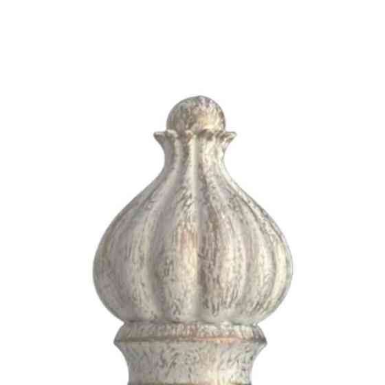 Наконечник для металевого карниза "Таджа" (колір біле-золото, діаметр 16 мм) Бровари