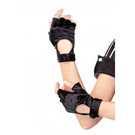 Рукавички без пальців чорні Leg Avenue Fingerless Motercycle Gloves O/S Sex Aura Київ