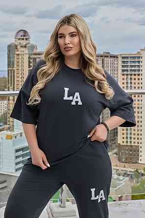 Жіночий легкий спортивний костюм із футболкою "Amante" |  Норма та батал Графіт, 42-44 Київ
