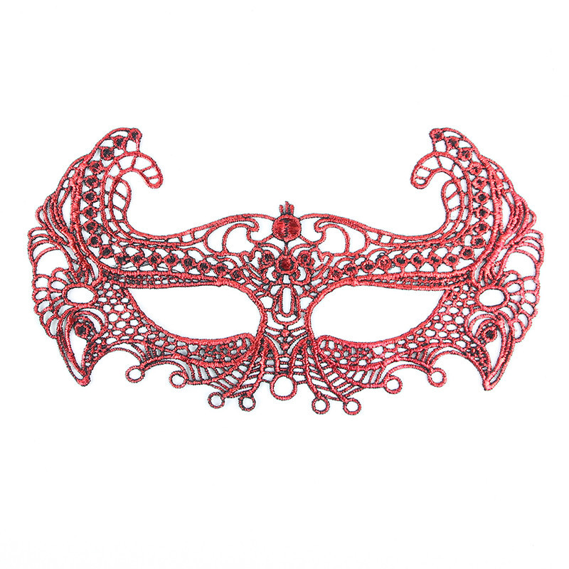 Маска венецианского карнавала праздничная 23 на 11 см красный Киев - изображение 1
