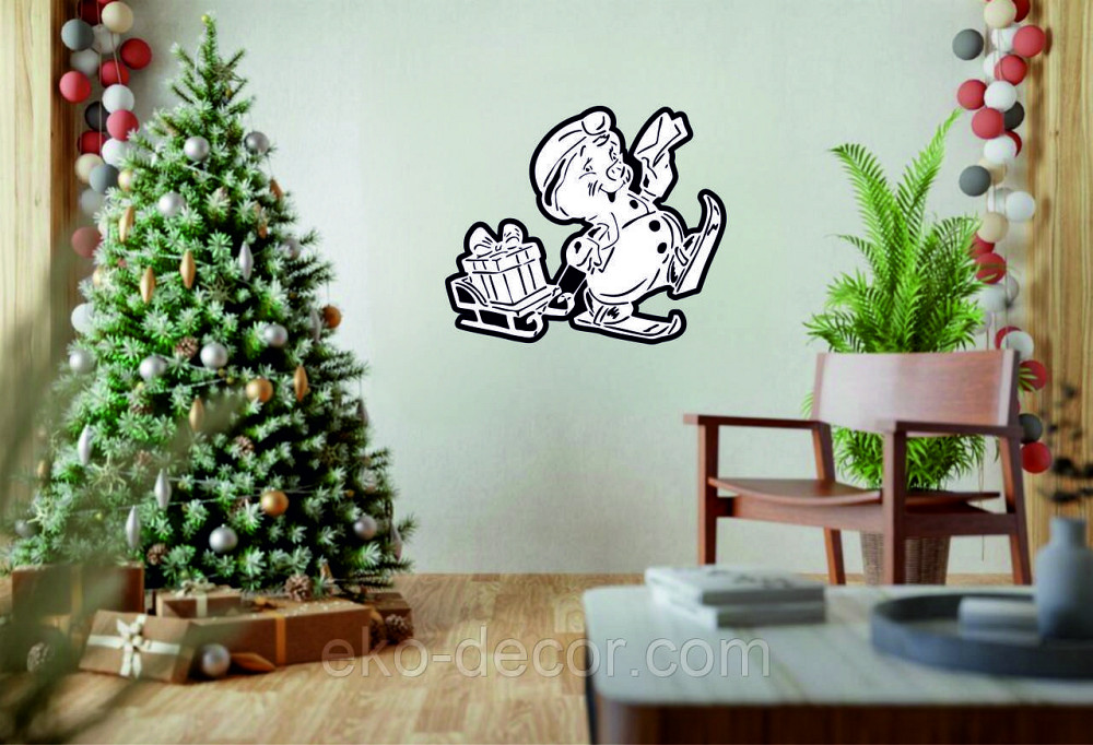 Декоративне настінне Панно «Сніговик», Декор на стену Київ - фото 5