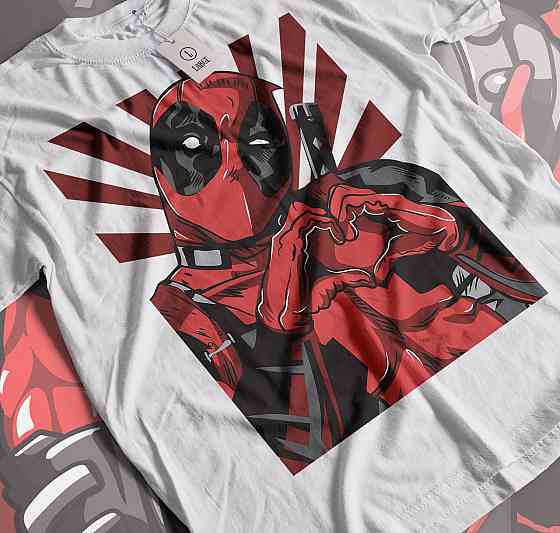 Футболка з аніме принтом Суперхеро Біртхдай Суперхеро Гіфт оверсайз (S/M/L) Чорний AnimeJ1091 Дніпро