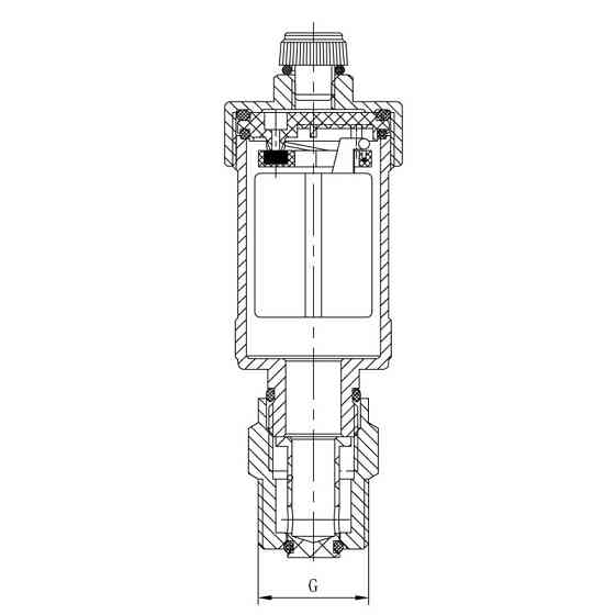 Повітровідвідник автоматичний прямий із зворотним клапаном 1/2" Koer KR.1244 (KR3116) Київ