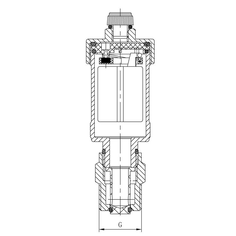 Воздухоотводчик автоматический прямой с обратным клапаном 1/2