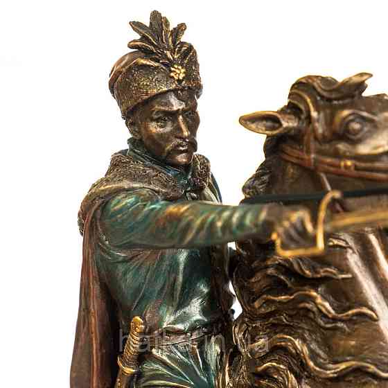 УЦЕНКА слом шпаги Статуэтка Veronese Гетьман на коне 22х20 см полистоун с бронзовым покрытием 02440A4 Киев