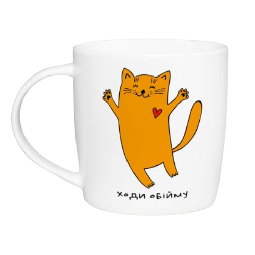 Чашка Кіт рудий 360мл бочка (подарункова уп) 1811 Кварта Житомир