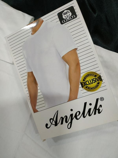 Чоловіча біла футболка з бавовни anjelik. анжелік Славута - фото 3