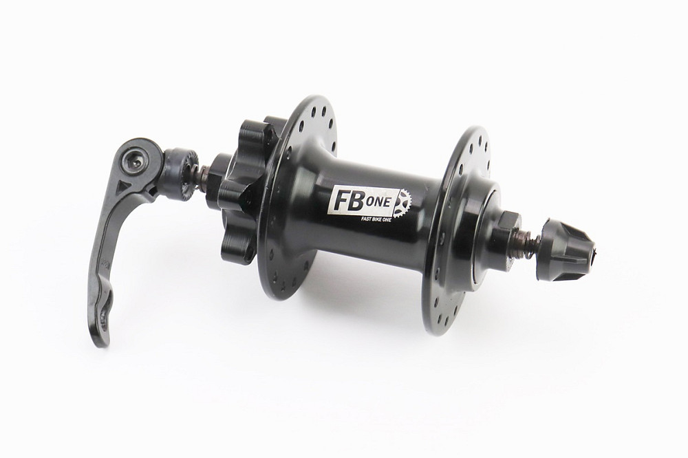 Втулка передня MTB алюмінієва 14Gx32H, Disk-brake, 2 пром-підшипники 6200 2RS, кріпл. ексцентрик, чорна FB-A291В Київ - фото 1