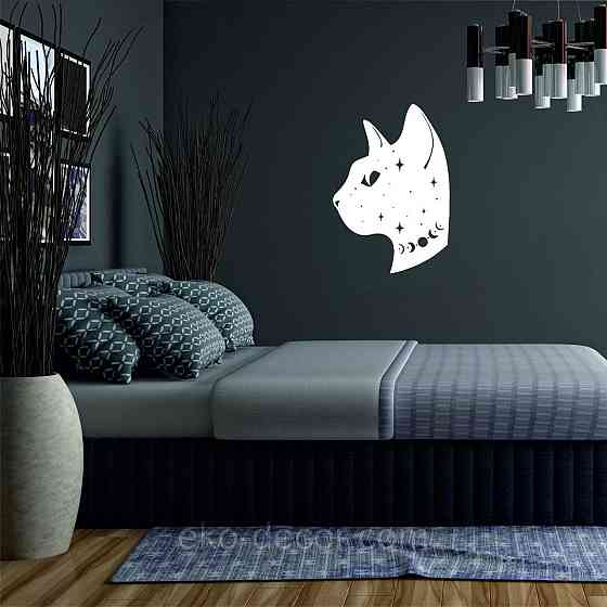 Декоративне настінне 3D Панно «Кіт» Декор на стіну з об'ємом Київ