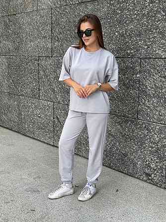 Спортивный костюм женский футболка и штаны джогеры Серый M-L Харьков