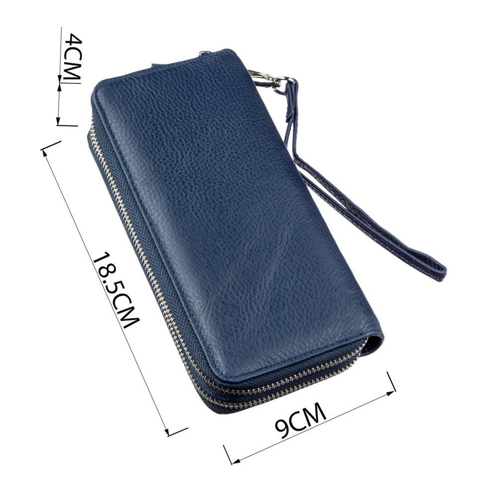 Цікавий жіночий клатч з ремінцем Синій (ST Leather) Київ - фото 1