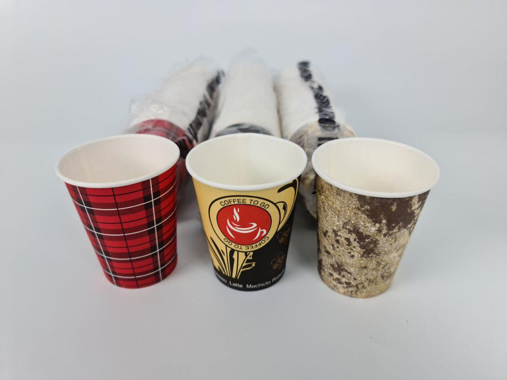 Склянка паперова 250 мл Юніта кольорова асорті (50 шт.) Харків - фото 1