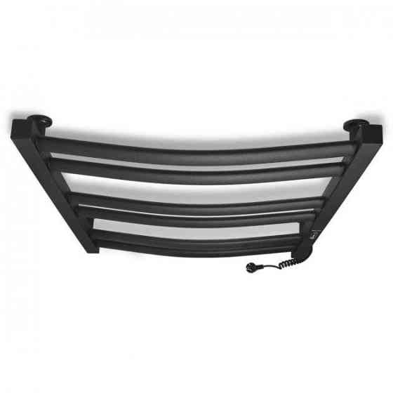 Электрический полотенцесушитель Laris Зебра Атлант ЧКЧ6 500Х700 Э черный, правое подключение Киев