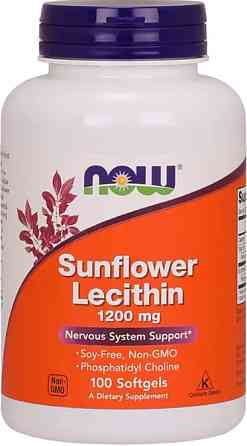 Соняшниковий лецитин Now Foods Sunflower Lecithin 1200 мг 100 гел капс Київ