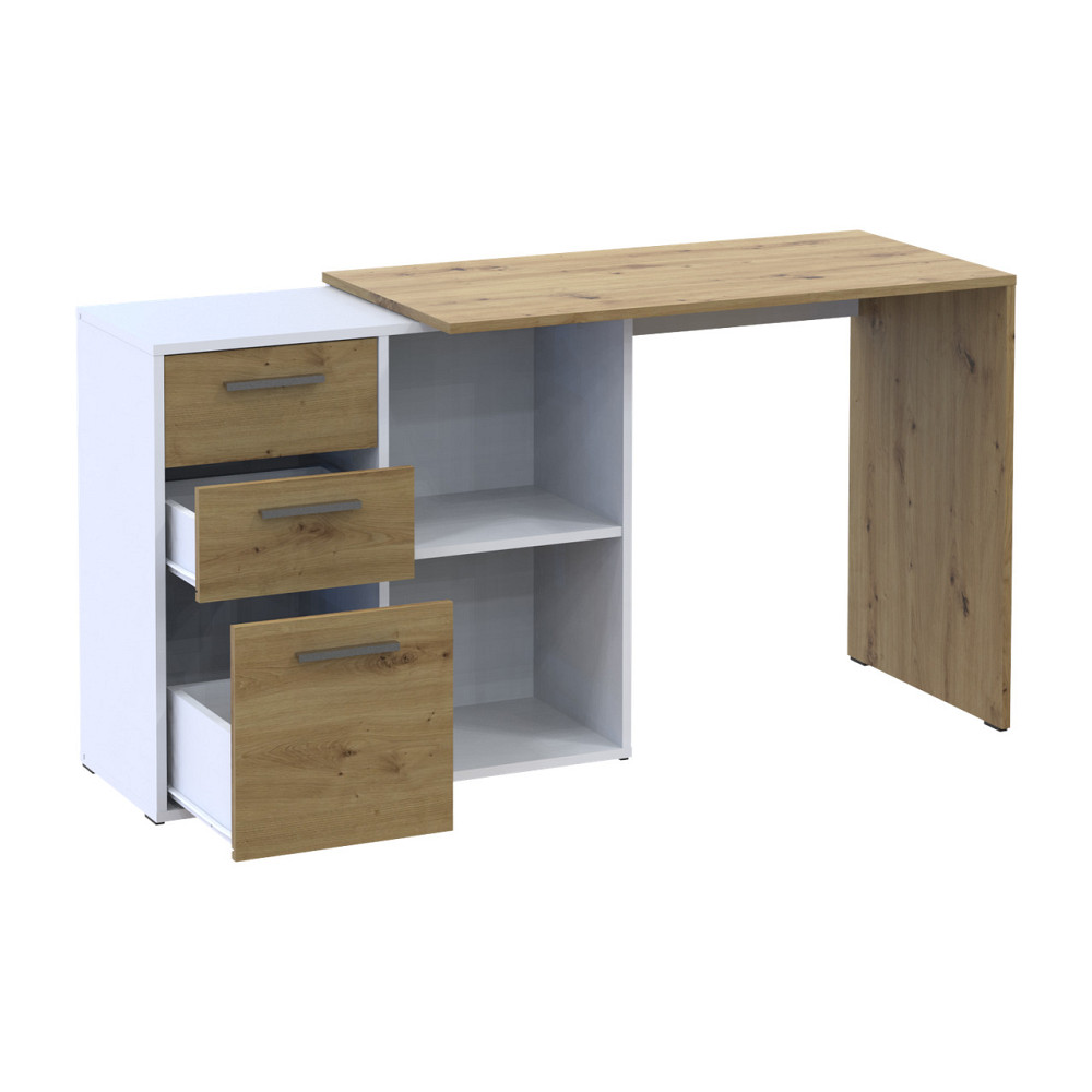 Офісний стіл Doros T8 Білий/Дуб Артизан 100х83х75 (DRS-011512) Львів - фото 2