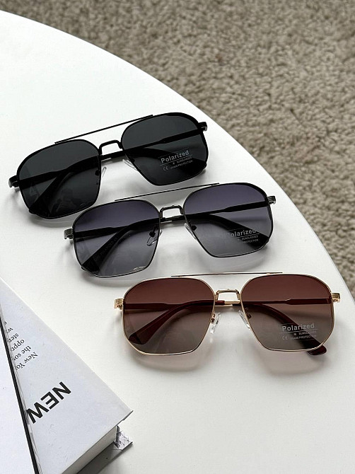 Стильні сонцезахисні окуляри унісекс POLARIZED з металевою оправою🔥 Київ - фото 1