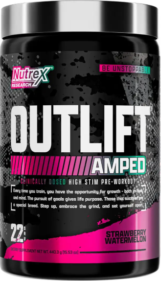 Предтренировочный комплекс Nutrex Outlift Amped 440.3g клубника-арбуз Киев - изображение 1