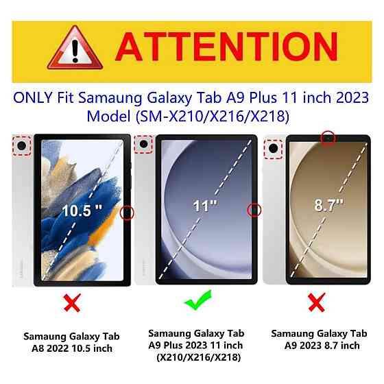Чохол-клавіатура Slim Candy Colors для Samsung Galaxy Tab A9 Plus SM-X210/X216/X218 фіолетовий з S Pen тримачем QWERTY знімна Київ