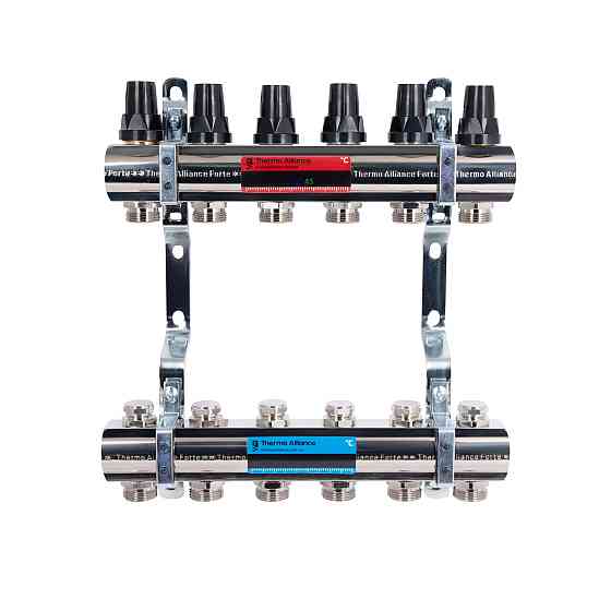 Комплект наклеек с термометром Standart для коллектора (красная+синяя) TAS342RB Thermo Alliance Киев