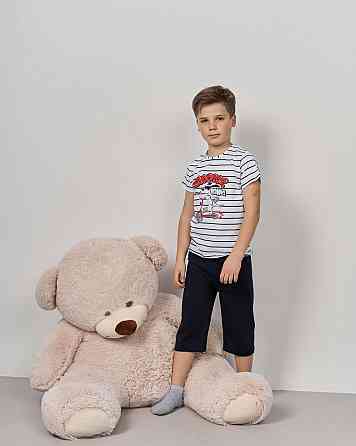 Комплект з капрі для хлопчика Tom John - Смужки Scooter 89156 3-5, Білий Київ