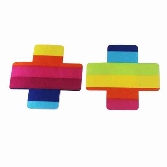 Наклейки на груди Хрести 65 на 65 мм різнобарвний Київ