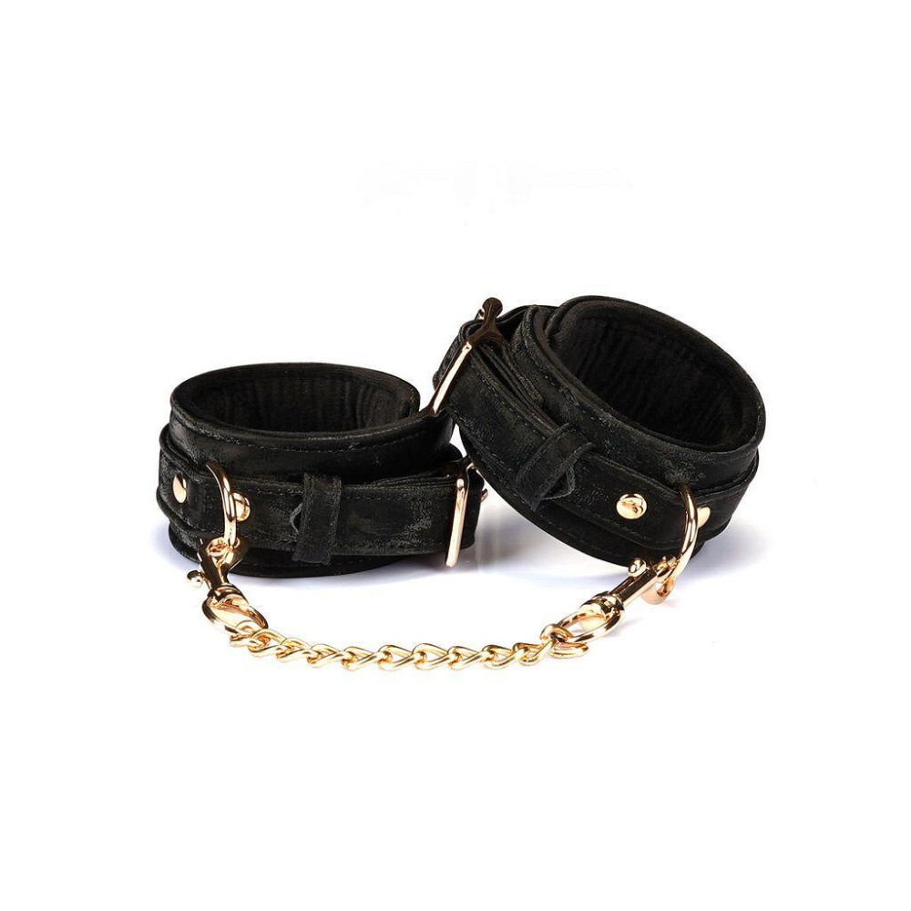 Наручники Liebe Seele Boudoir Amor Wrist Cuffs Black, соединительная цепочка на карабинах Sex Aura Киев - изображение 1
