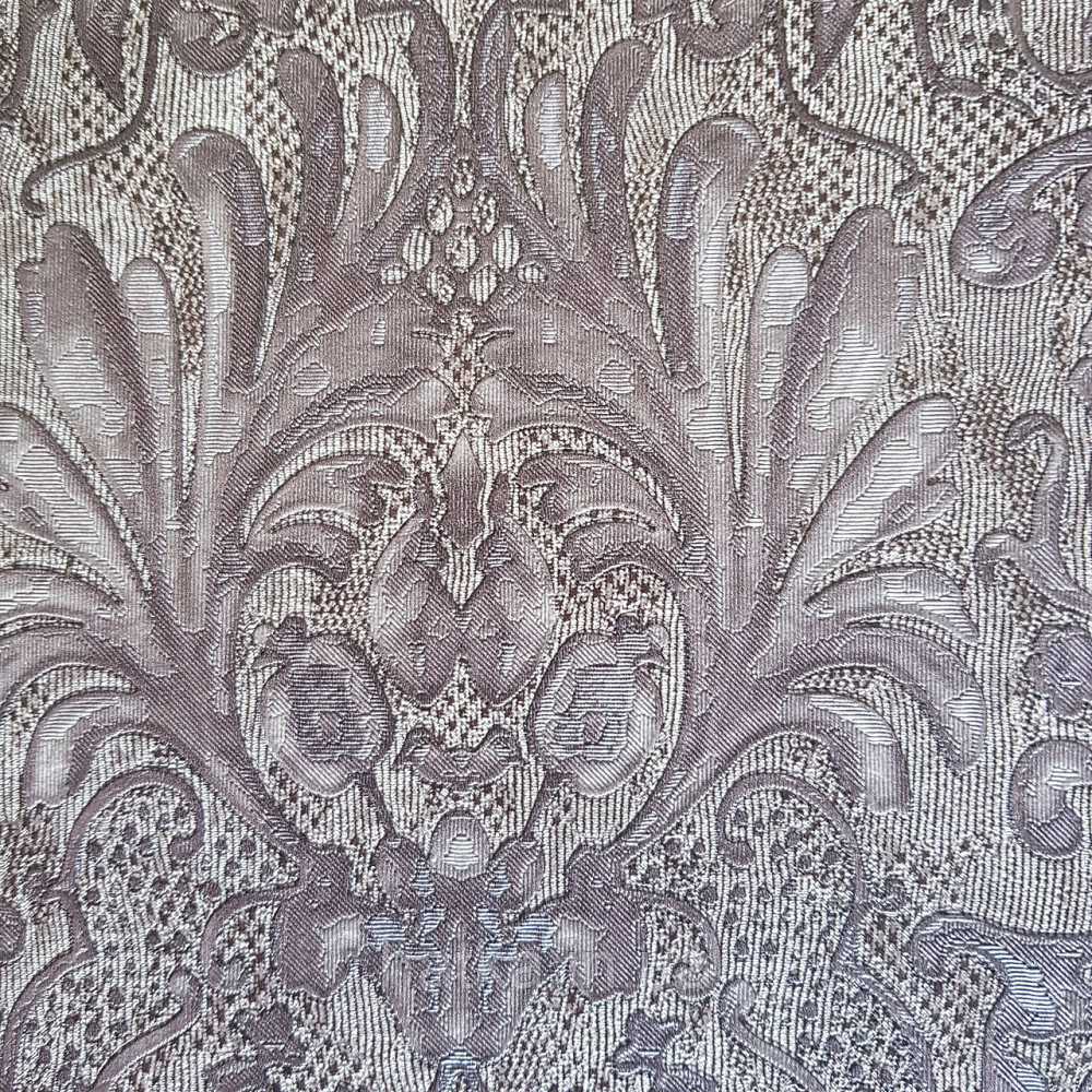 Шпалери метрові вінілові на флізелін Yuanlong Samsara метрові вензелі завитки структурні коричневі бузок Київ - фото 3