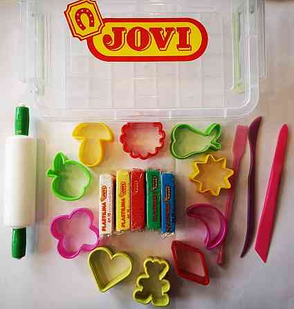 Набір для ліплення в боксі з пластиліном Jovi і аксесуарами, 5цветов по 50г (J3) Киев